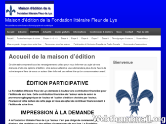 editionfondationlitterairefleurdelys.wordpress.com website preview