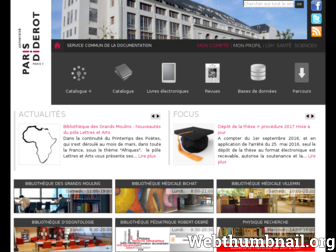 bibliotheque.univ-paris-diderot.fr website preview