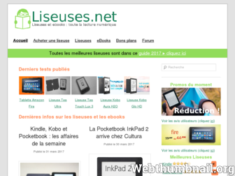 liseuses.net website preview