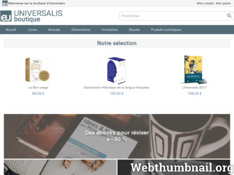 boutique.universalis.fr website preview
