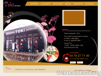 tokisushi.fr website preview