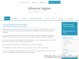 advancehygien.fr website preview