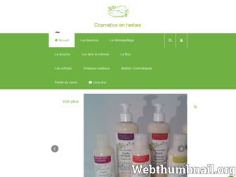 cosmeticsenherbes.fr website preview