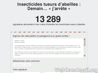 sos-abeilles.agirpourlenvironnement.org website preview