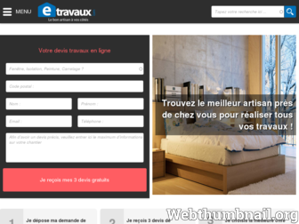 e-travaux.com website preview