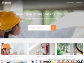 travaux.mondevis.com website preview