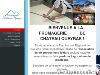 fromagesduqueyras.fr website preview