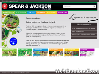 spear-and-jackson.fr website preview