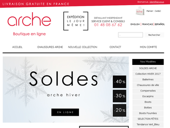 chaussuresarche.com website preview