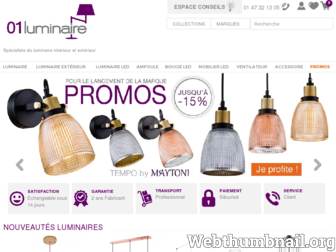 01luminaire.fr website preview