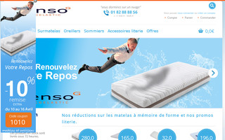 matelas.sensog.com website preview