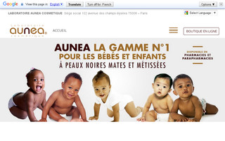 aunea-cosmetique.fr website preview