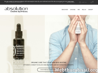 absolution-cosmetics.com website preview