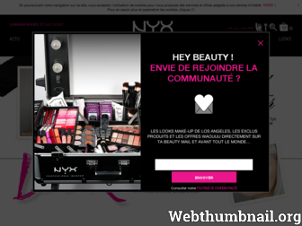 nyxcosmetics.fr website preview