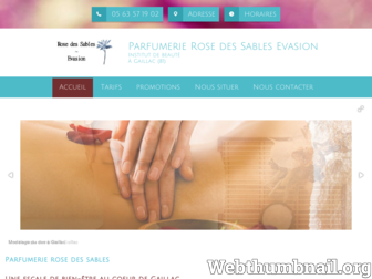 parfumerie-institut-rosedessables.fr website preview