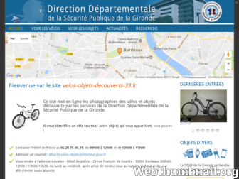 velos-objets-decouverts-33.fr website preview