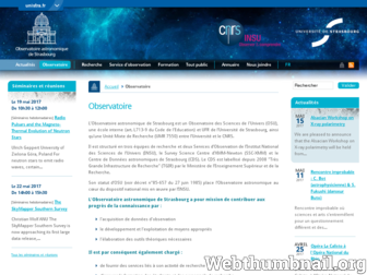 astro.unistra.fr website preview