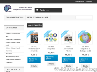 ventes.clea-astro.eu website preview