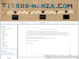 tissus-mania.com website preview