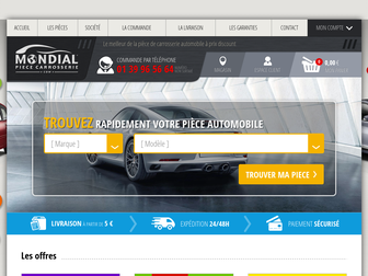 mondial-piece-carrosserie.com website preview