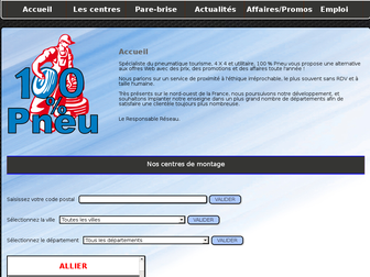 100pour100pneu.fr website preview
