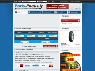 paris-pneus.fr website preview
