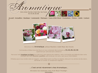 aromatique-fleuriste.com website preview
