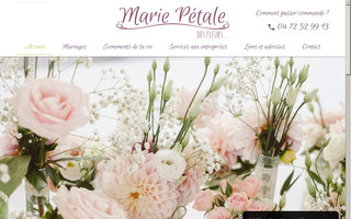 mariepetale.fr website preview