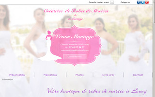 venusmariage-tarbes.fr website preview