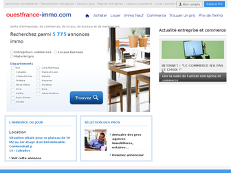 commerce.ouestfrance-immo.com website preview