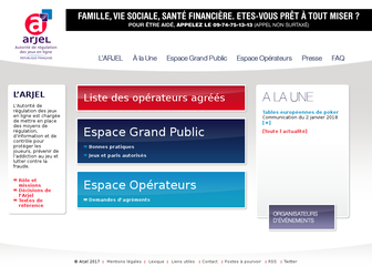 arjel.fr website preview