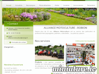 alliancemotoculture.fr website preview