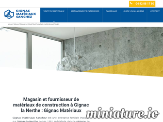 gignacmateriaux.fr website preview