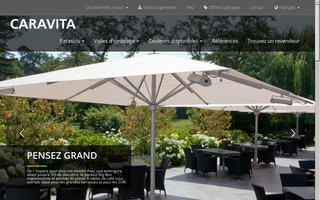 caravita-parasols.com website preview